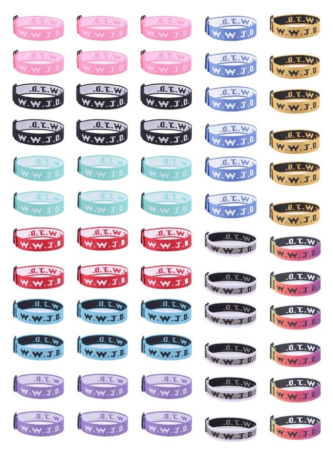 MOZAKA 60PCS WWJD Bracelet Pack, Christian Gifts Adjustable Wristbands, WWJD Jesus Bracelets Bulk - What Would Jesus Do Bracelet for Women Men - Image 1